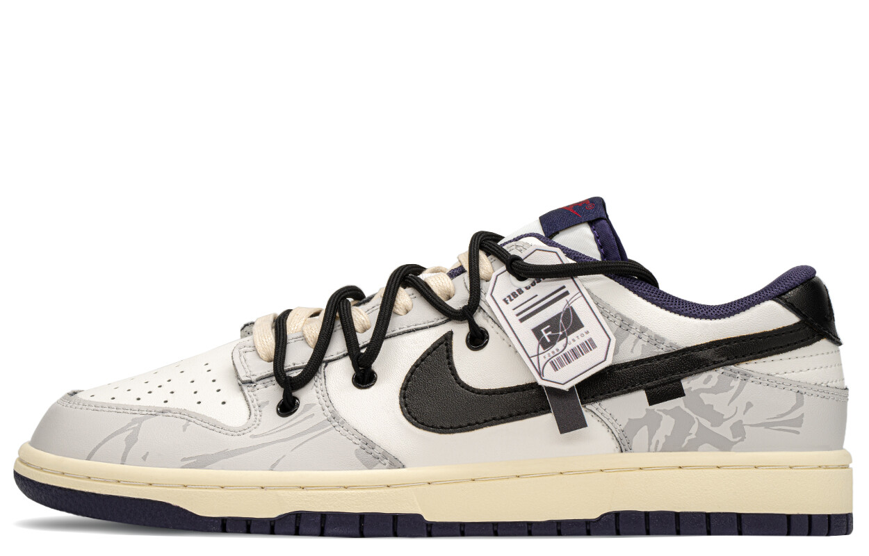 

Кроссовки Nike Dunk Skateboarding Shoes Men Low-top Black/white/gray, черный/белый/серый
