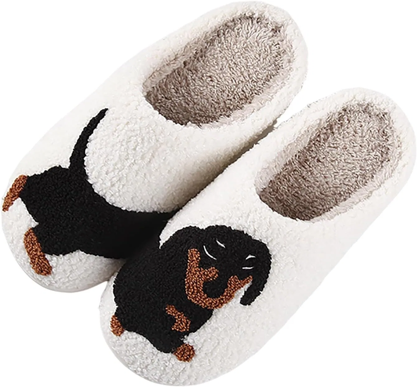 Hausschuhe Damen Warm - Süße Plüsch Furry Flauschige Домашние тапочки Warme Männer Aesthetic Lustig Hauspantoffeln Winter Offen Hausschlappen F SKFLABOOF, 012H White 5