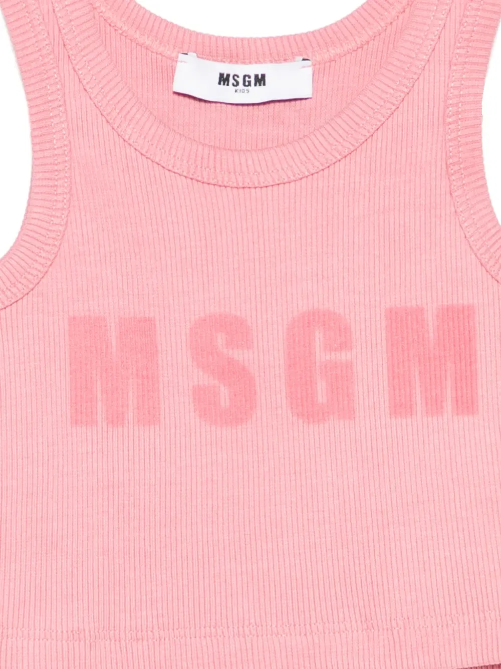 Майка с логотипом Msgm Kids, розовый — фото 3