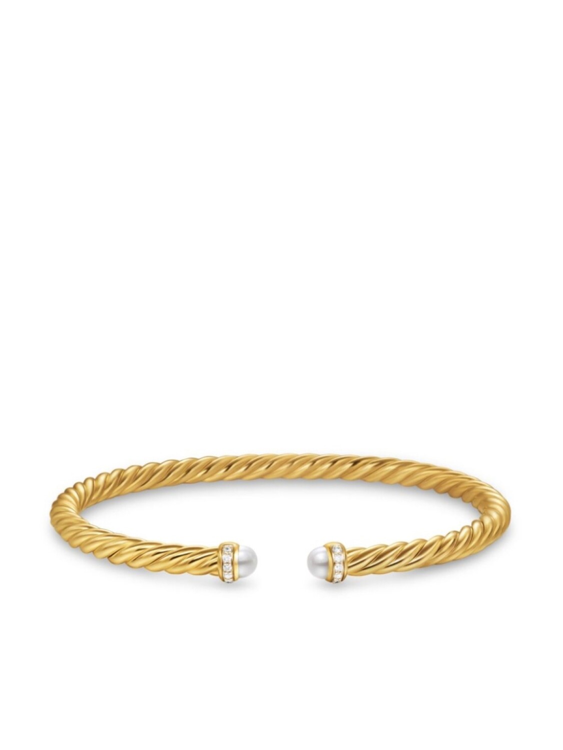 

Браслет Cablespira из 18-каратного желтого золота с жемчугом и бриллиантами David Yurman, золотой