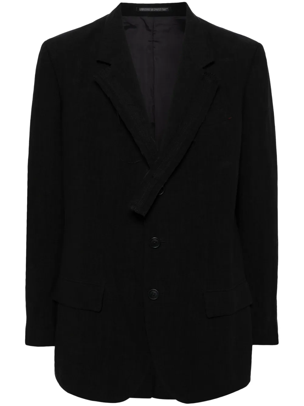 

Однобортный пиджак Yohji Yamamoto, черный