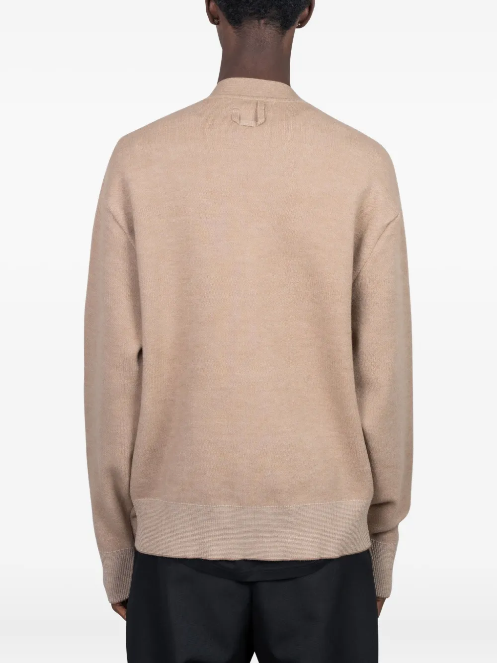 Кардиган с V-образным вырезом JACQUEMUS, нейтральный — фото 3