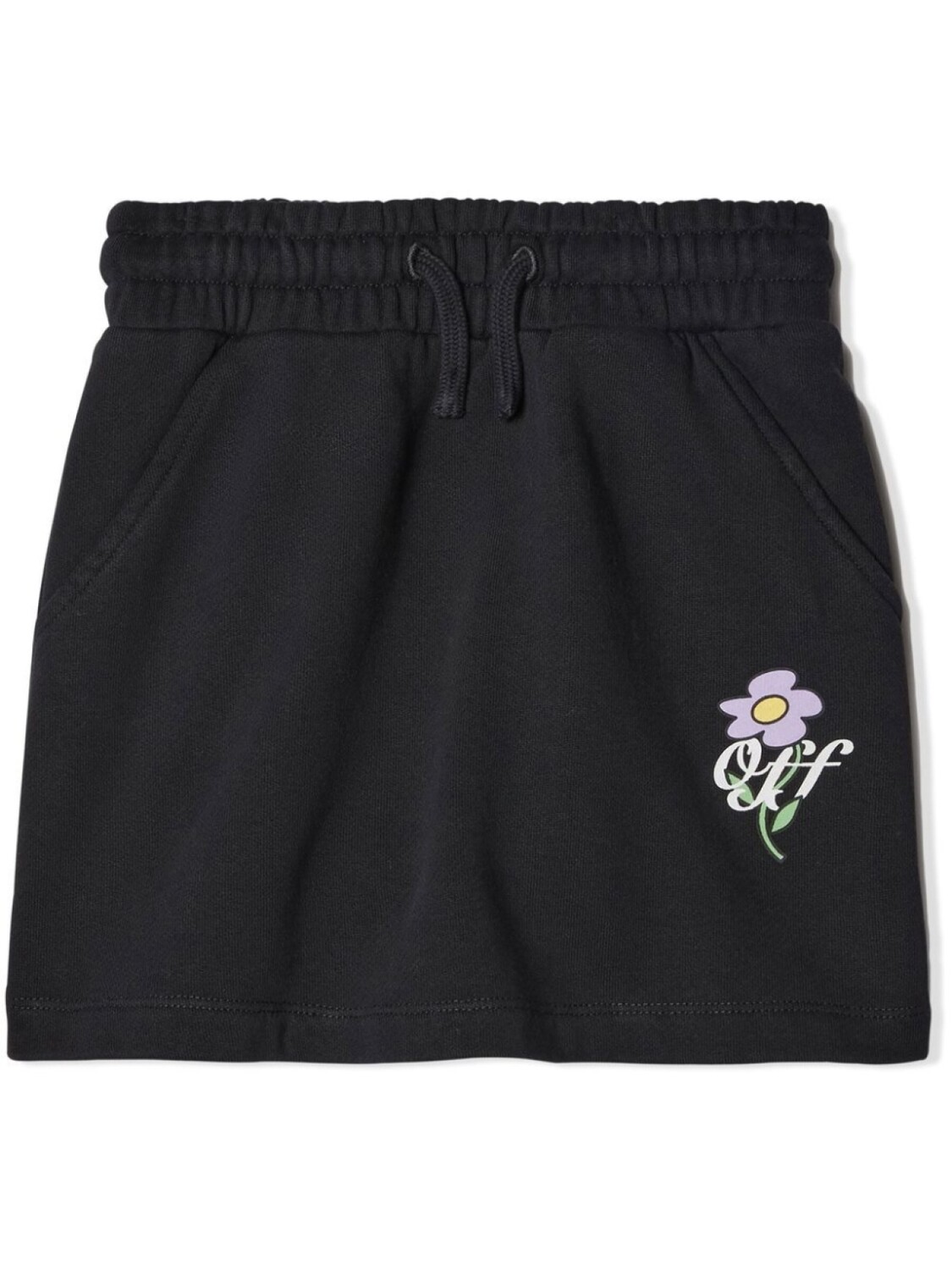 

Off-White Kids юбка Off Flowers из органического хлопка, черный