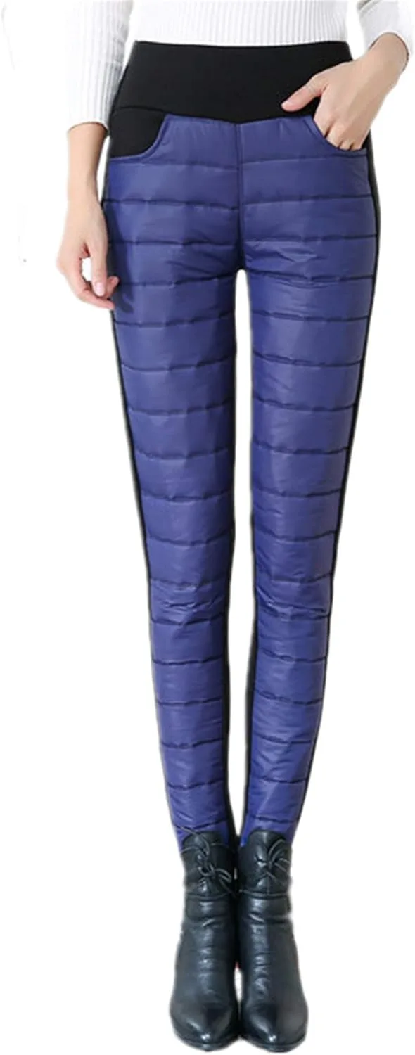 

Женские утепленные брюки Andongnywell High Waist Thicken Down Pants