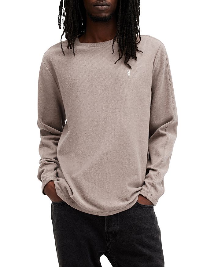 

Футболка Regular Fit Waffle ALLSAINTS, коричневый/бежевый