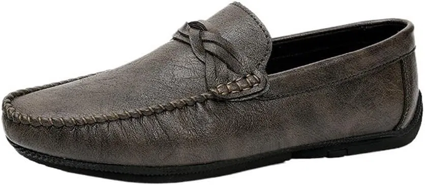 Мокасины кожаные мужские на каблуке, Grey DHFIRUFSHLO