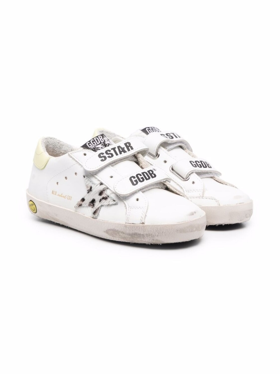 

Golden Goose Kids кроссовки на липучках с логотипом, белый