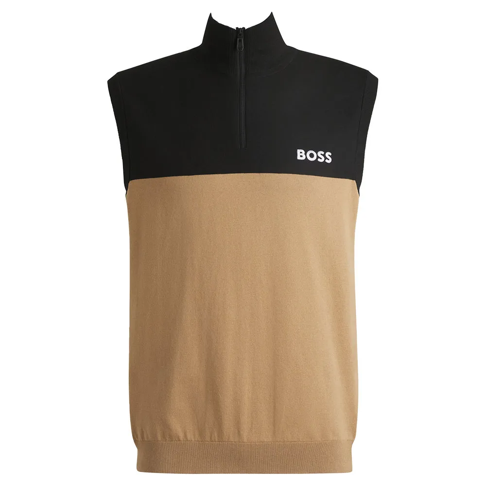 

Толстовка BOSS Golf V0 01 half zip, коричневый
