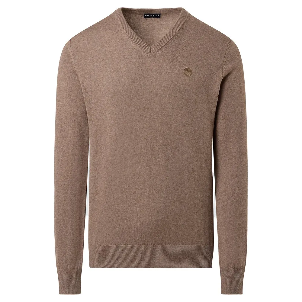 

Свитер North Sails 12Gg v neck, коричневый