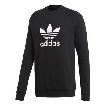 

Толстовка adidas originals Trefoil Warm-Up Crew Sweatshirt 'Black', черный