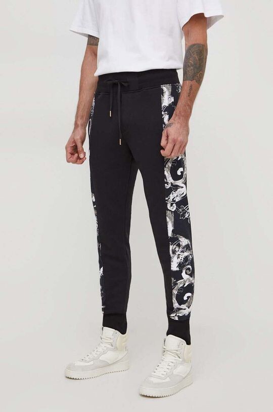 

Хлопковые спортивные штаны Versace Jeans Couture, черный