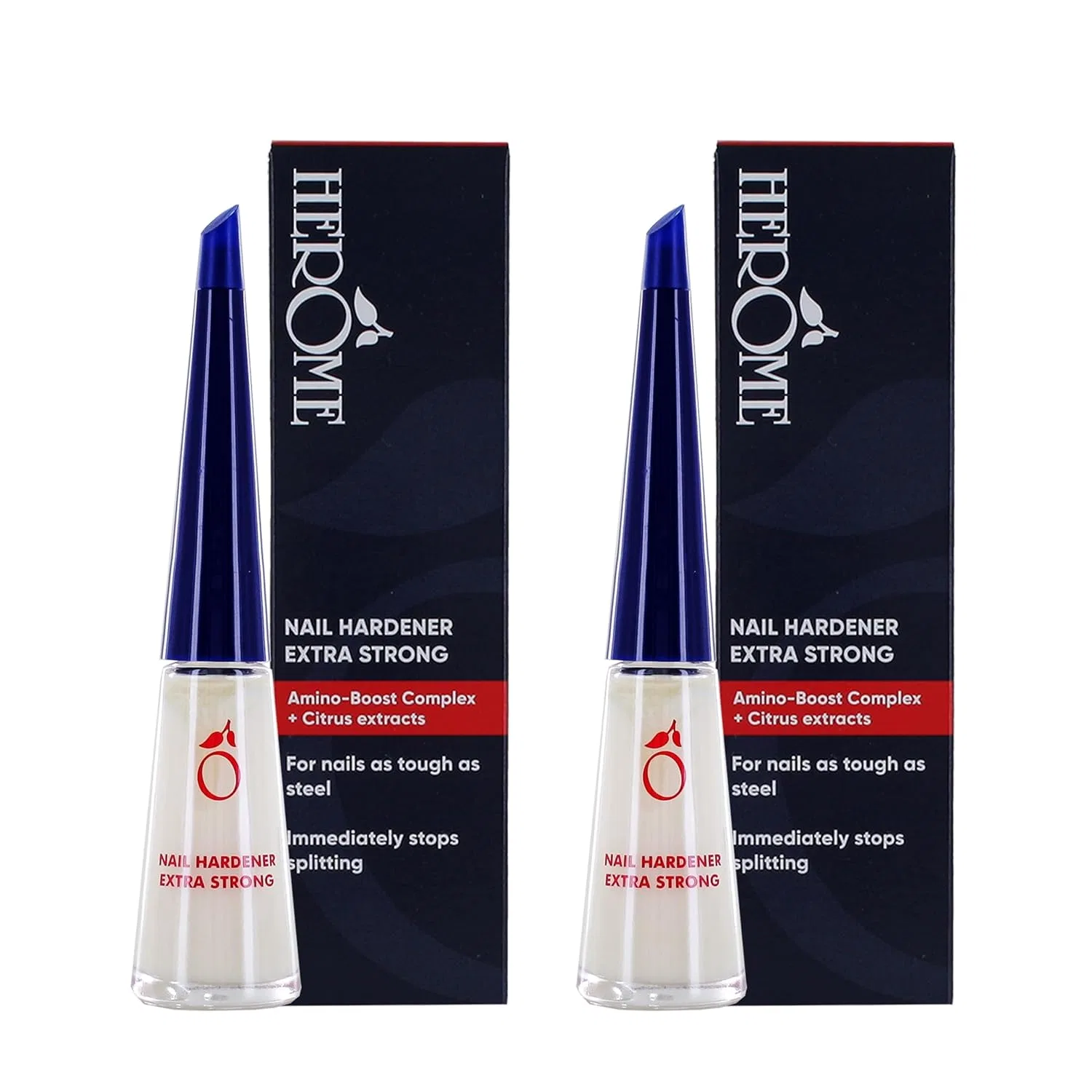 Набор из 2 средств для укрепления ногтей «Nail Hardener Extra Strong» от Herome, 2 x 10 мл Herome, Pack Of 2