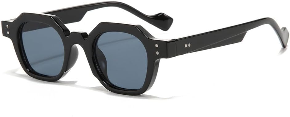 

Женские солнцезащитные очки MUTYNE в винтажном стиле, многоугольные, квадратные, с прозрачными линзами, защита от УФ-излучения UV400, мужские солнцезащитные очки с заклепками, Black