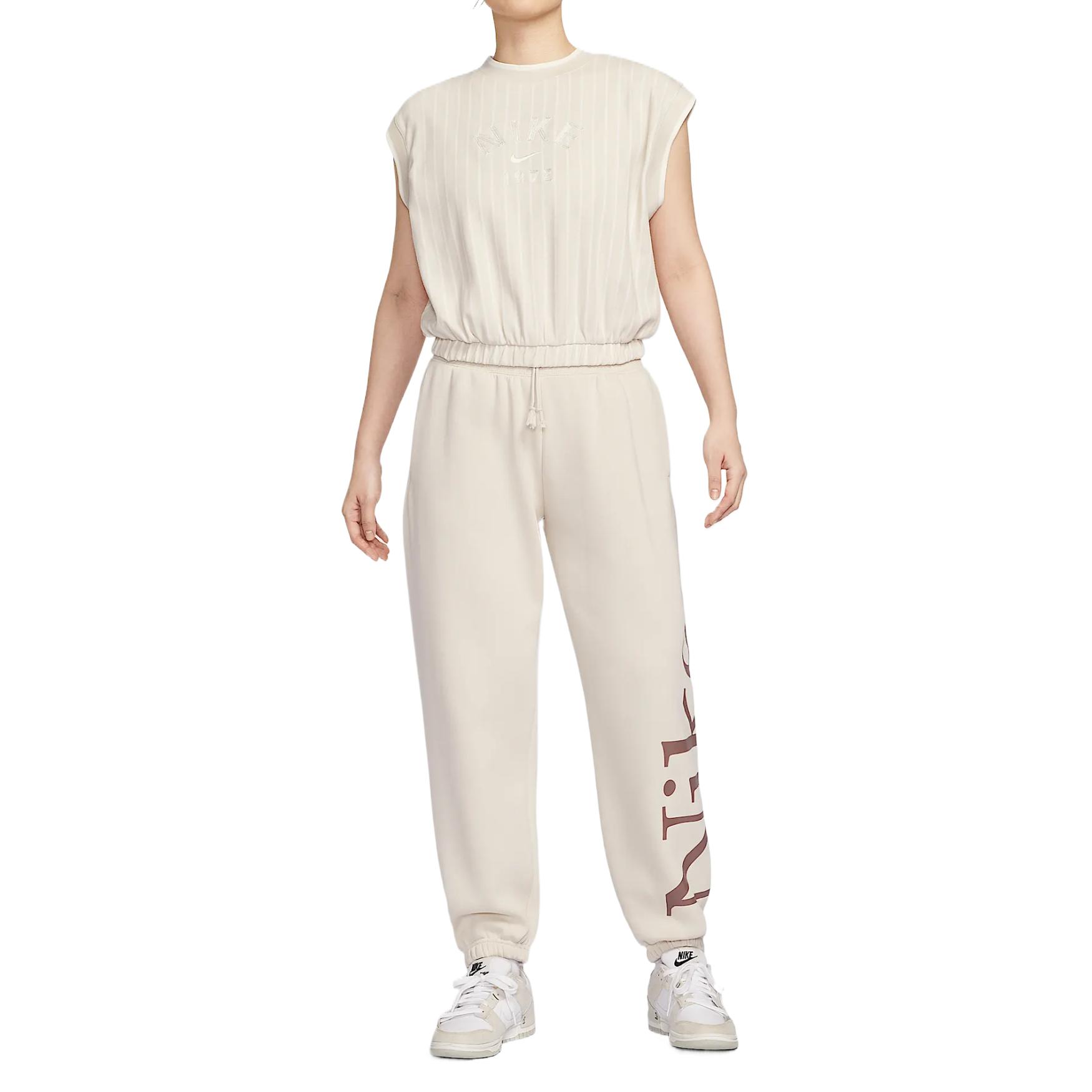 Nike Коллекция спортивной одежды, топ, женская, Light Earth Umber/Sail White/Pale Yellow Green/White — фото 4