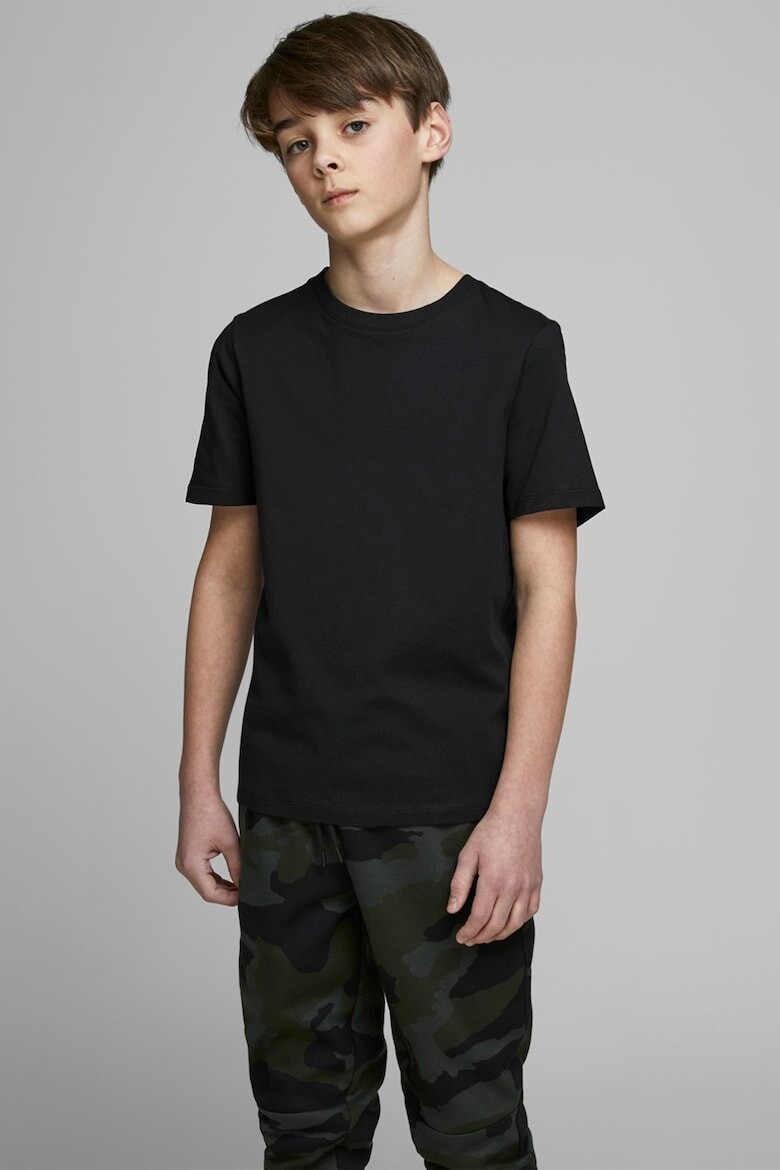 

Футболка из органического хлопка с овальным вырезом Jack & Jones, черный