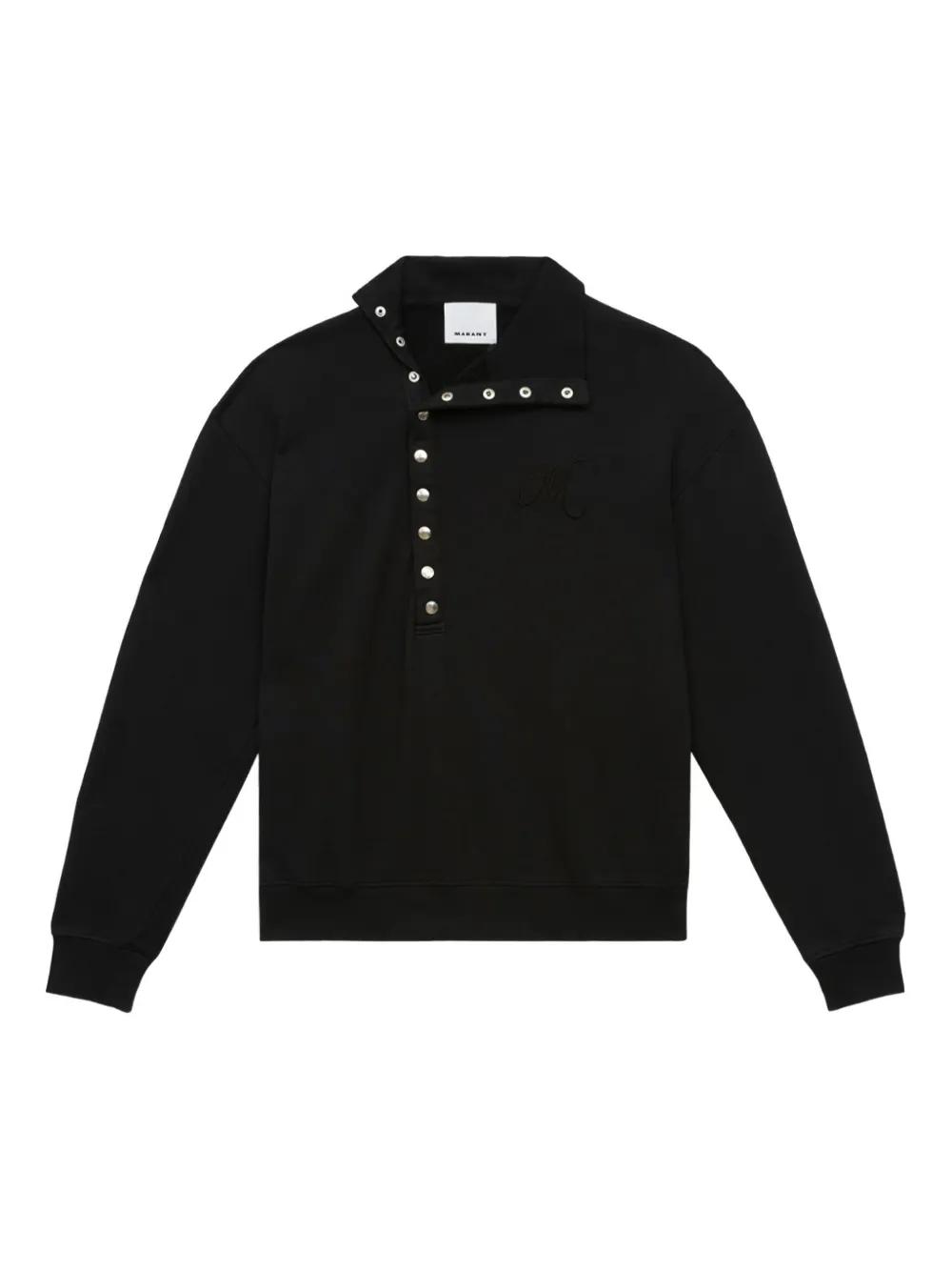 

Свитшот Marcos с высоким воротником и пуговицами Marant, черный