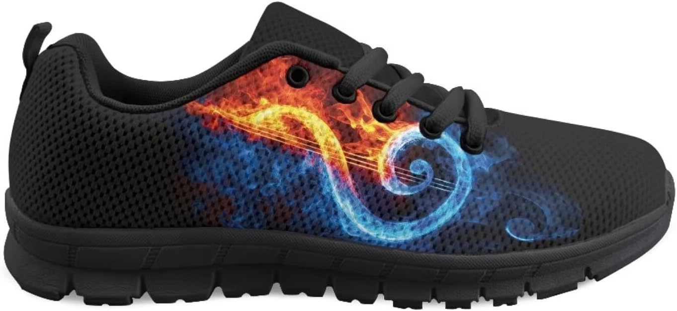 

Кроссовки GETELINSENG унисекс для бега, сетчатые, модные, для тенниса и ходьбы, легкие спортивные, плоская подошва, Flame Music Note