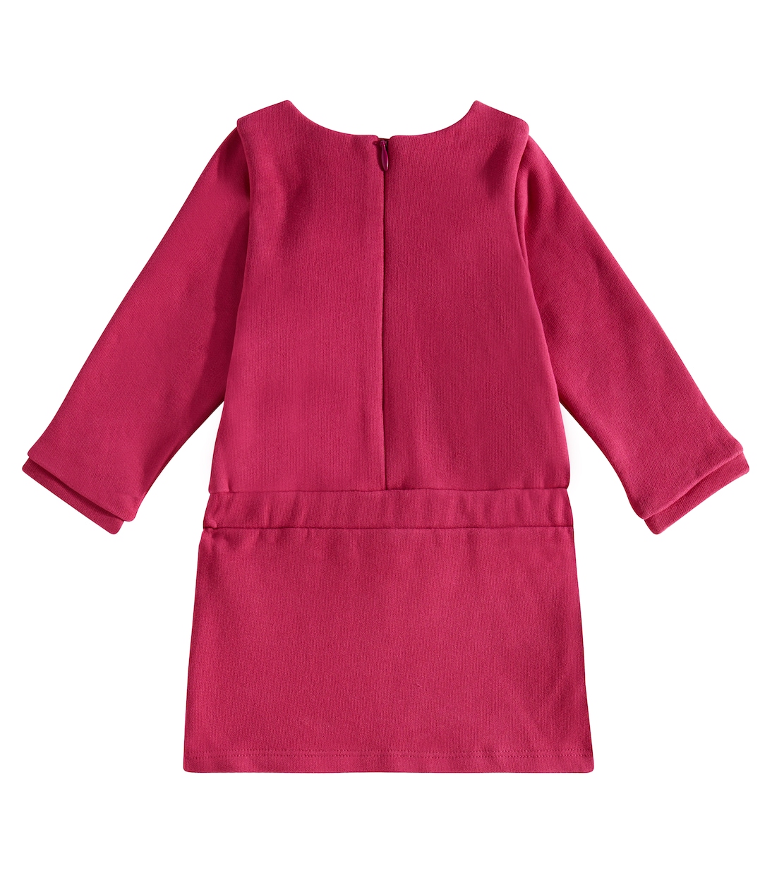 Платье из хлопкового джерси с логотипом для малышей Chloé Kids, фуксия — фото 2
