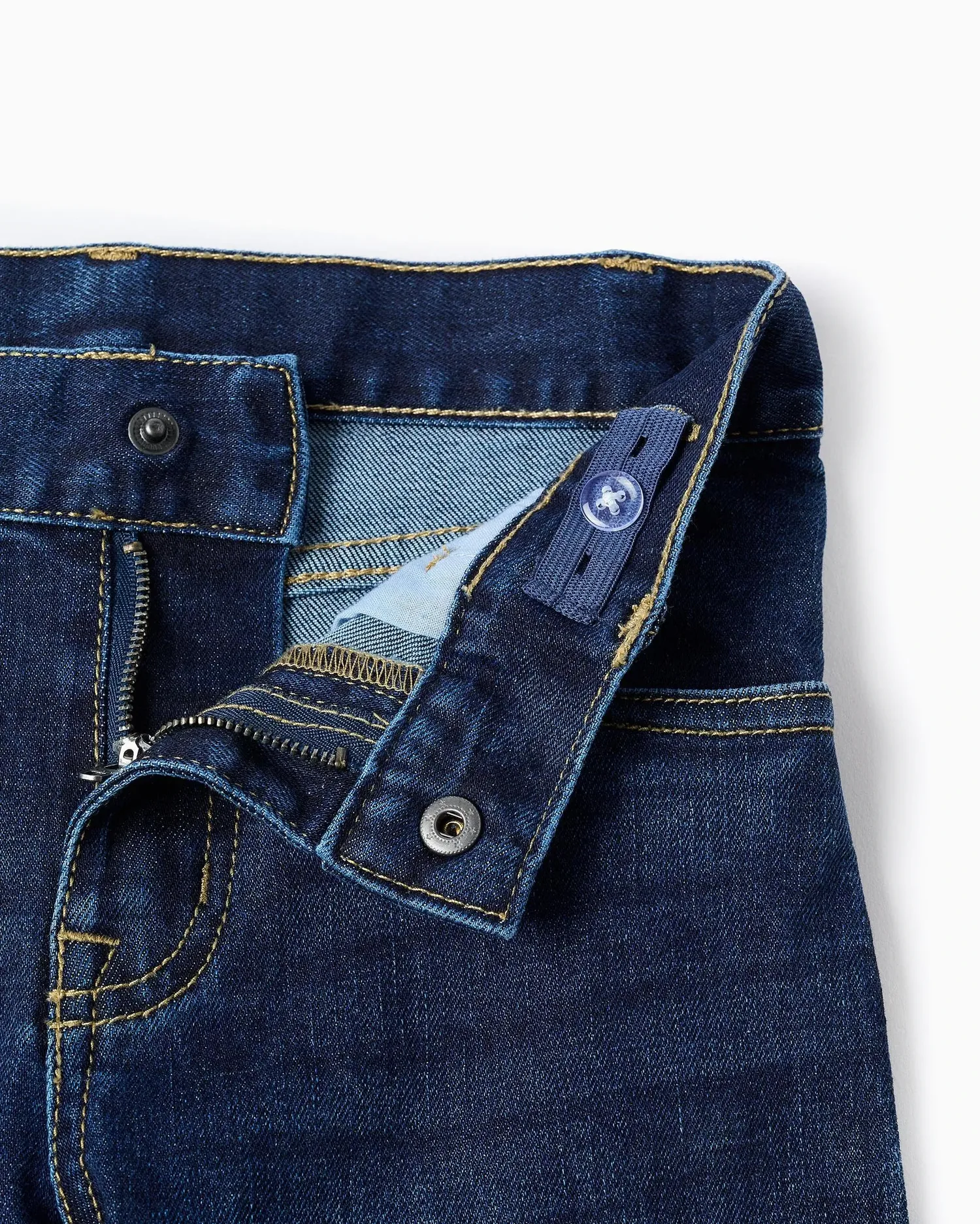 Детские джинсы прямого кроя с регулируемым поясом Zippy, Azul Denim — фото 3