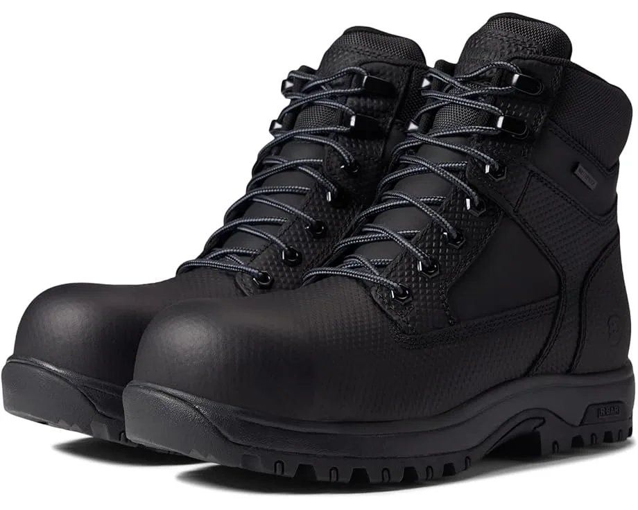 Ботинки Dunham 8000 Works Safety 6" Boot, Black Textured Leather