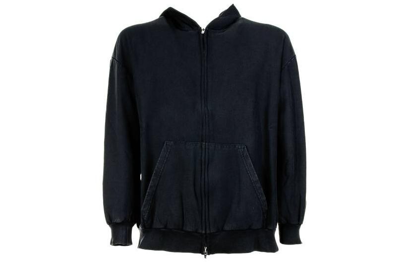Толстовка мужская черная стираная Balenciaga, черный