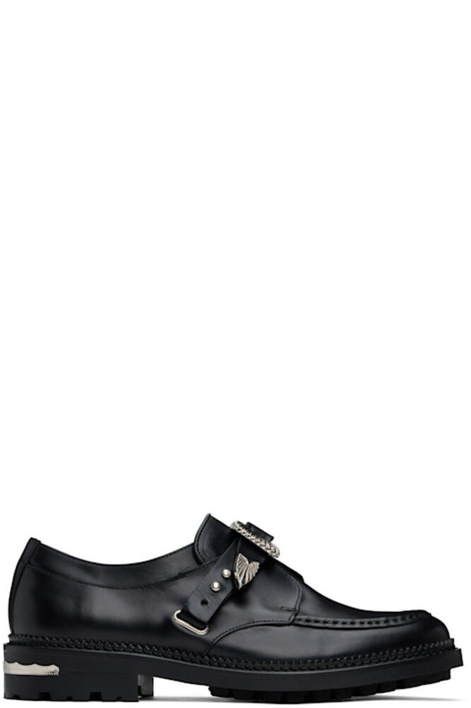 

Эксклюзивные черные монки из твердой кожи SSENSE Toga Virilis