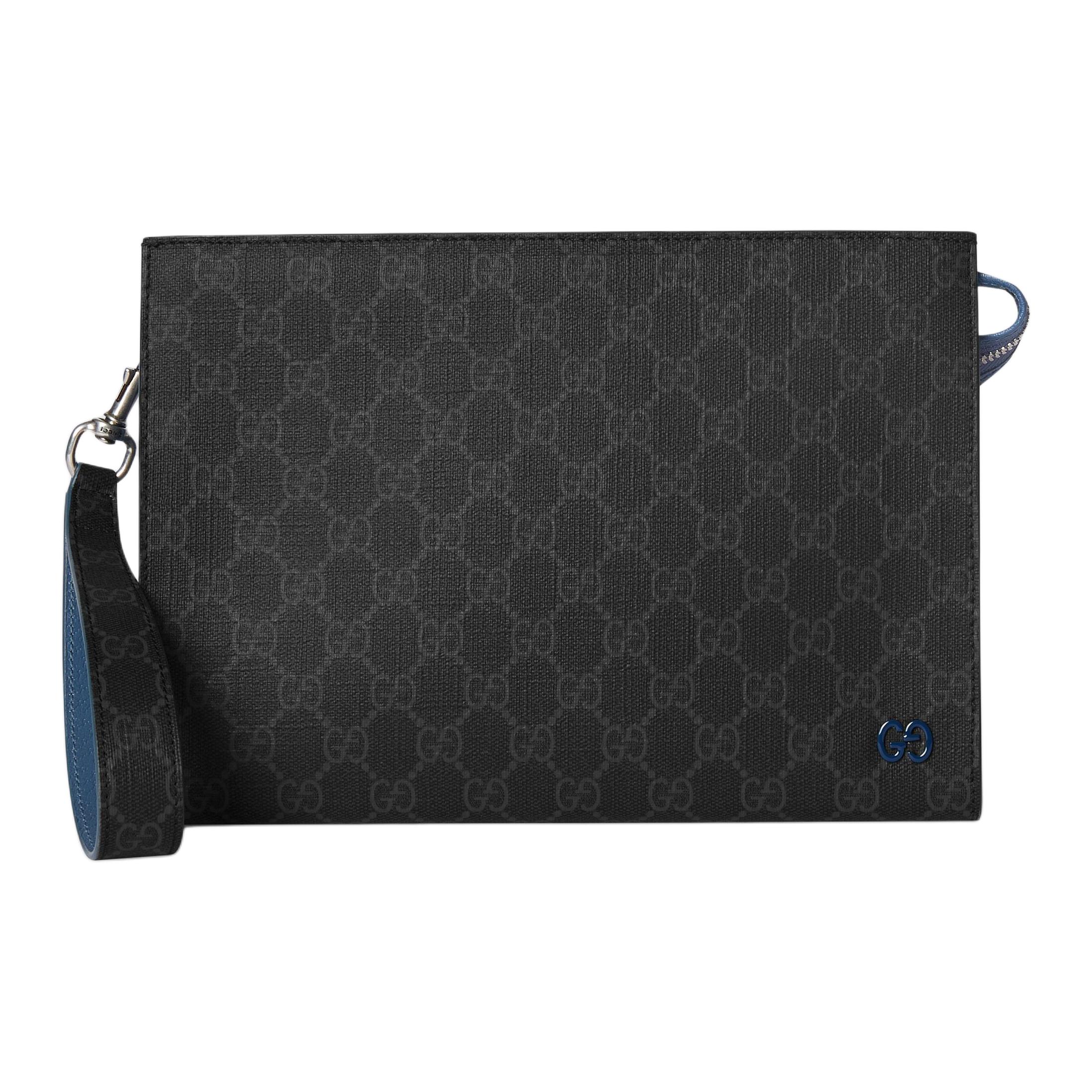 

GUCCI Черный холщовый клатч для мужчин