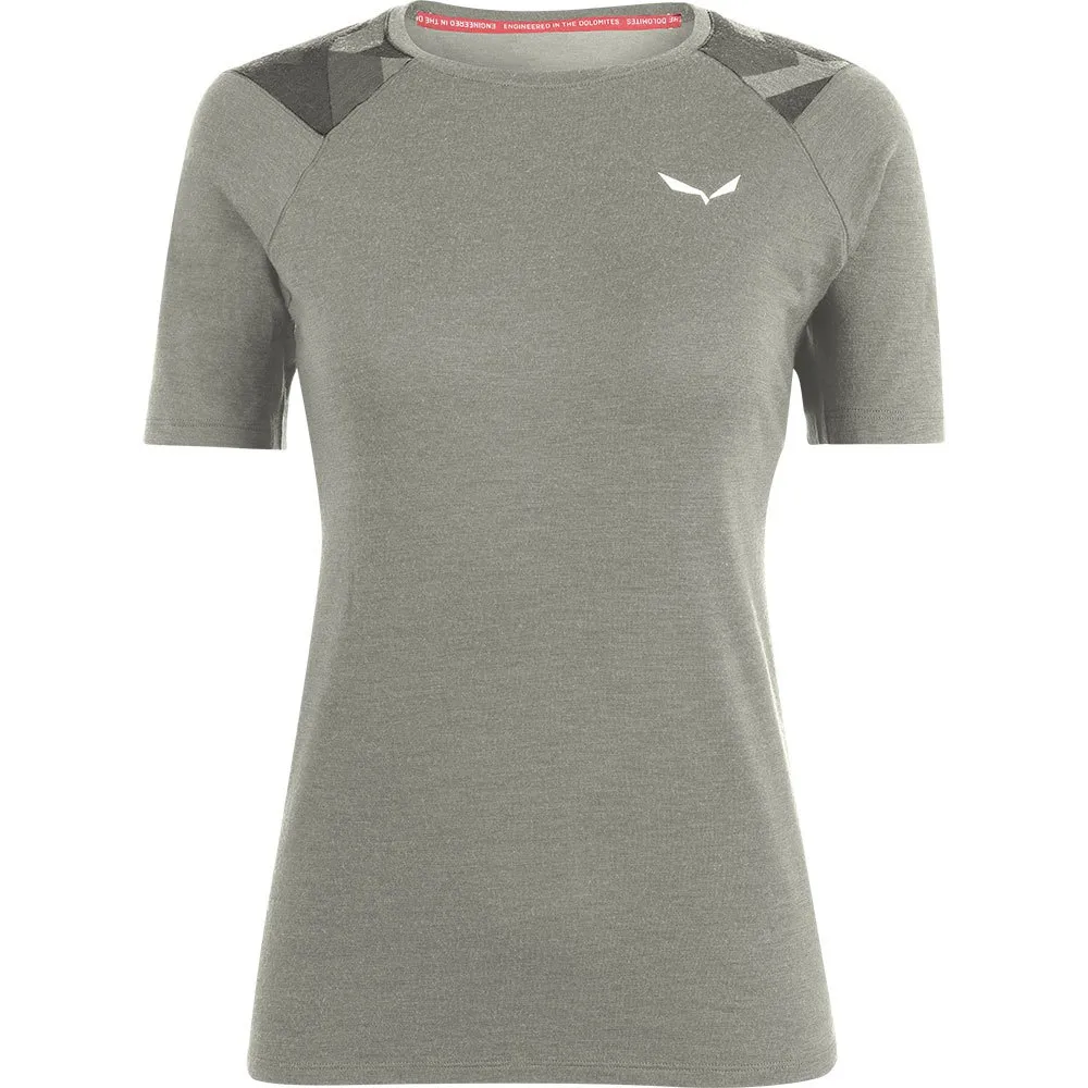 

Базовый слой Salewa Cristallo Warm Alpine Merino Responsive short sleeve, серый