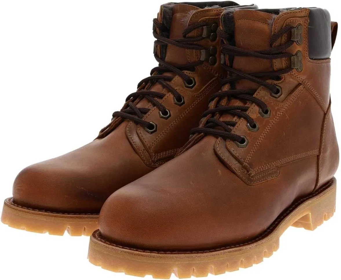 FB Fashion Boots FB Модные ботинки унисекс Mountain Peak на шнуровке, зимние ботинки с мехом, коричневые — фото 2