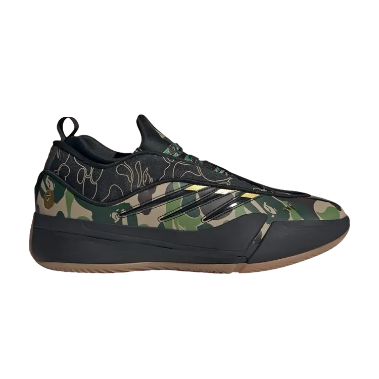 

Кроссовки BAPE x Dame 9, цвет Black Green, Черный, Кроссовки BAPE x Dame 9, цвет Black Green
