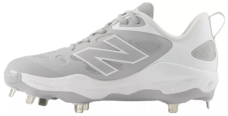 Женские бутсы для софтбола New Balance Fresh Foam X VELO v4 Metal Fastpitch, серый/белый — фото 4