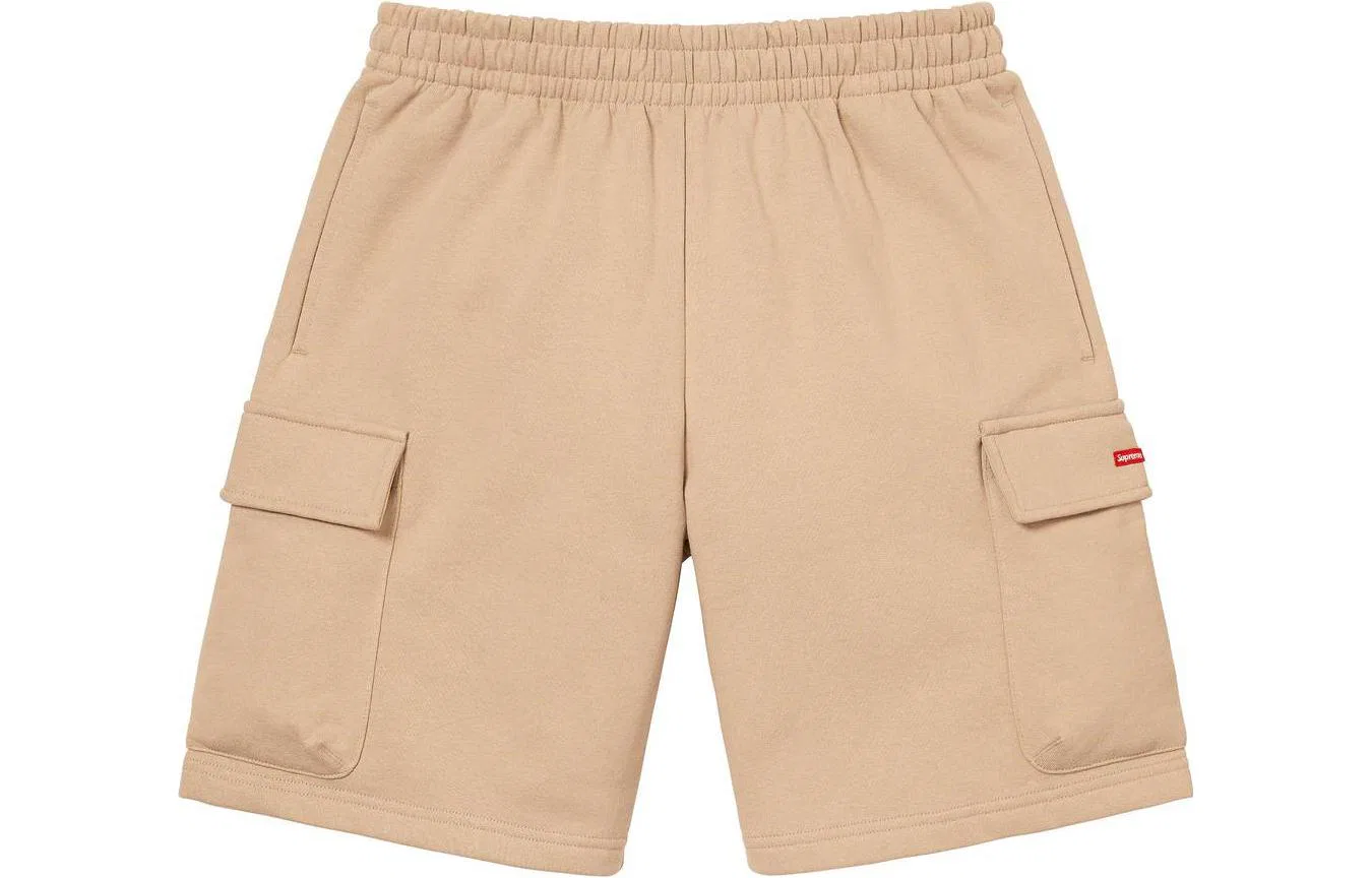 Шорты карго свободные Supreme Small Box Baggy Cargo Sweatshort зеленые — фото 3