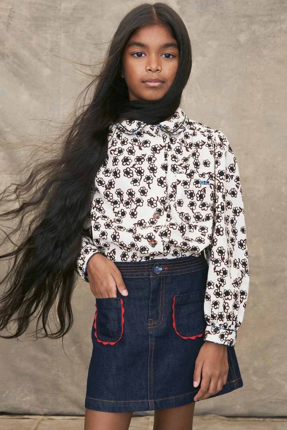 

Рубашка с цветочным принтом ZARA, цвет printed