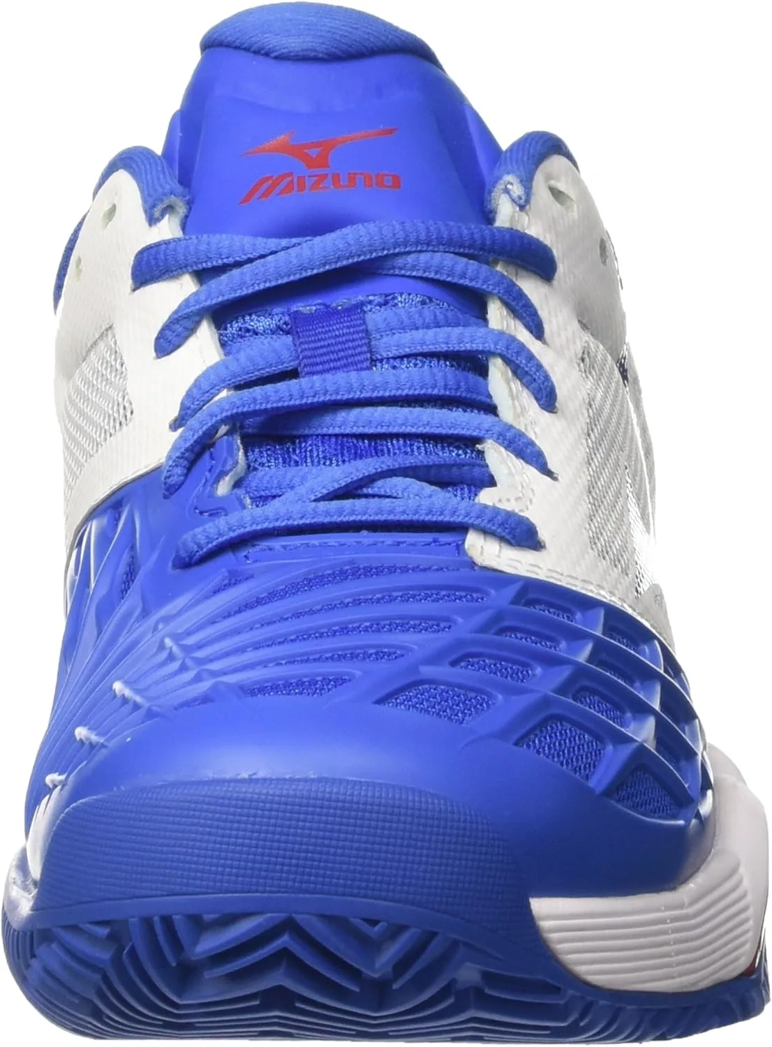 Мужские теннисные кроссовки Mizuno Wave Intense Tour 3 AC, цвет (белый/синий/китайский) — фото 2