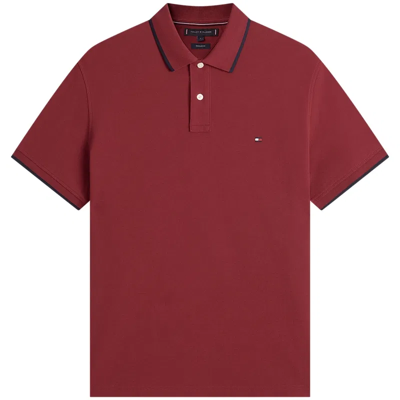 Поло с воротником Tommy Hilfiger, Dark Red XIT