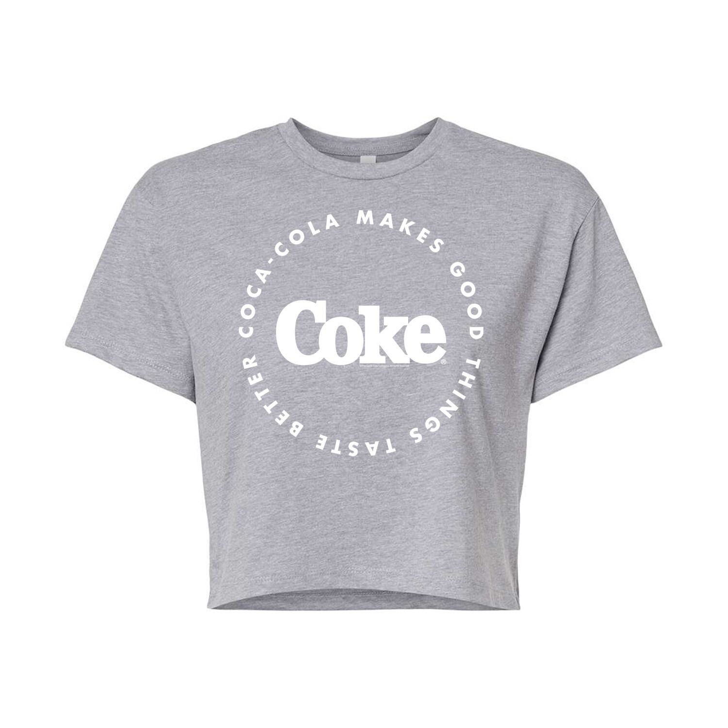

Укороченная футболка с рисунком Coca-Cola Coke Better для юниоров Licensed Character, серый