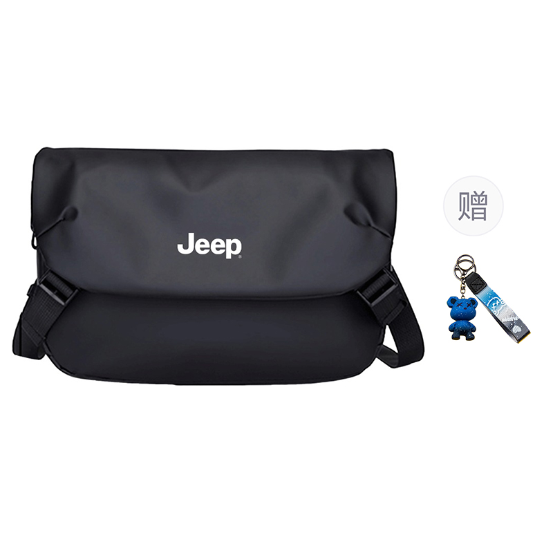 

Jeep Оксфордская плечевая сумка, повседневная мужская сумка через плечо, черный цвет