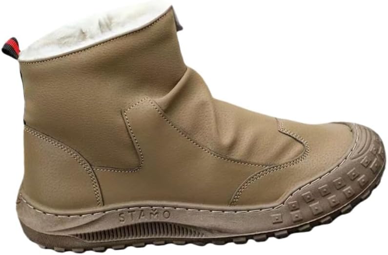 

Зимние мужские короткие ботинки FmShi с высоким берцем - мягкая и удобная внутренняя отделка, искусственная кожа, для ежедневного использования на улице, походов, хаки