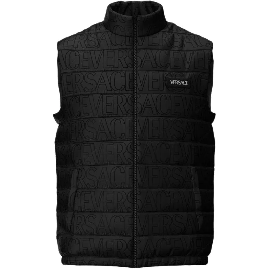 Пуховик жилет черный VERSACE