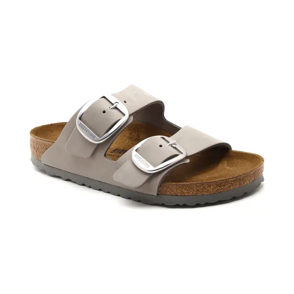 

Кожаные тапочки «Аризона» Birkenstock, серый