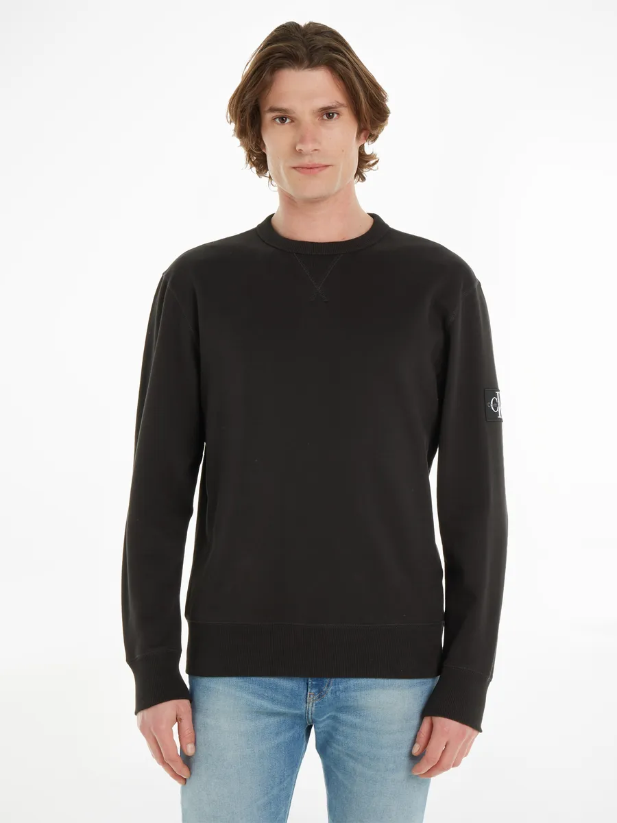 

Толстовка Calvin Klein Jeans "BADGE CREW NECK" с нашивкой-логотипом, черный