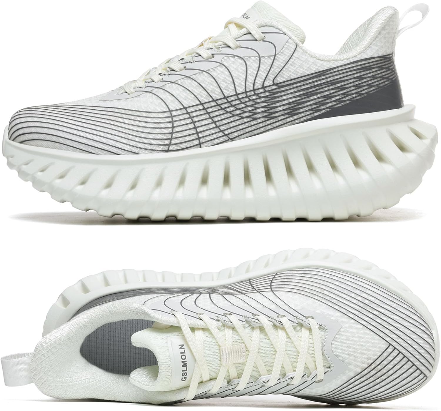 

Мужские кроссовки GSLMOLN для прогулок, повседневная обувь, дышащие, легкие кроссовки для ходьбы, тренировок и спортзала, амортизирующие, гибкие мужские тренировки, модные кроссовки, белый