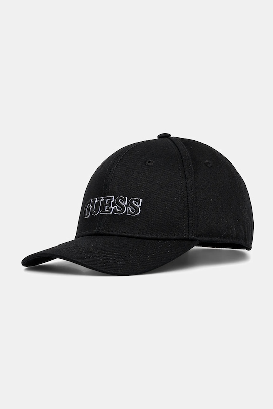 

Хлопковая кепка с козырьком Guess, черный