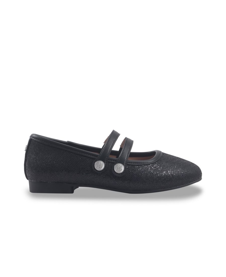 Балетки Мэри Джейн с двойным ремешком от Little and Big Girls Maeve Button Sam Edelman, Black — фото 2