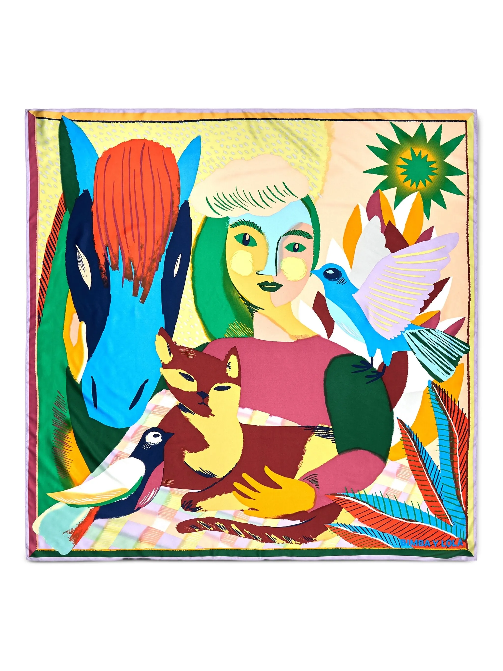 

Платок с абстрактным принтом Bimba Y Lola, зеленый