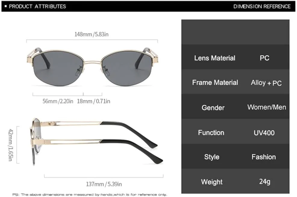 

Солнцезащитные очки UV400 с овальными безободковыми прозрачными линзами Ocean для женщин и мужчин, для бега и занятий спортом на открытом воздухе generic, Silver Grey