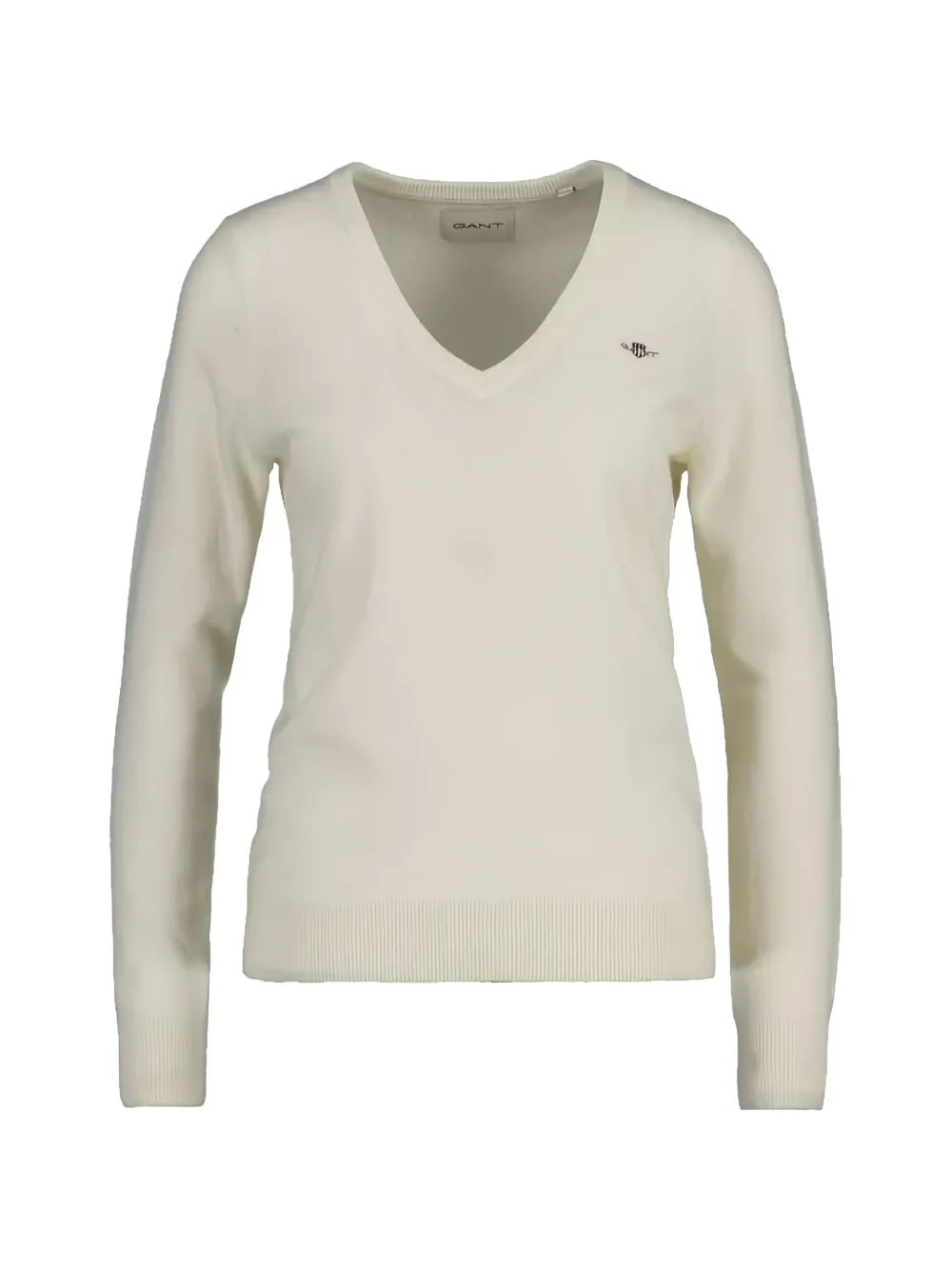 

Свитер с V-образным вырезом Gant, бежевый
