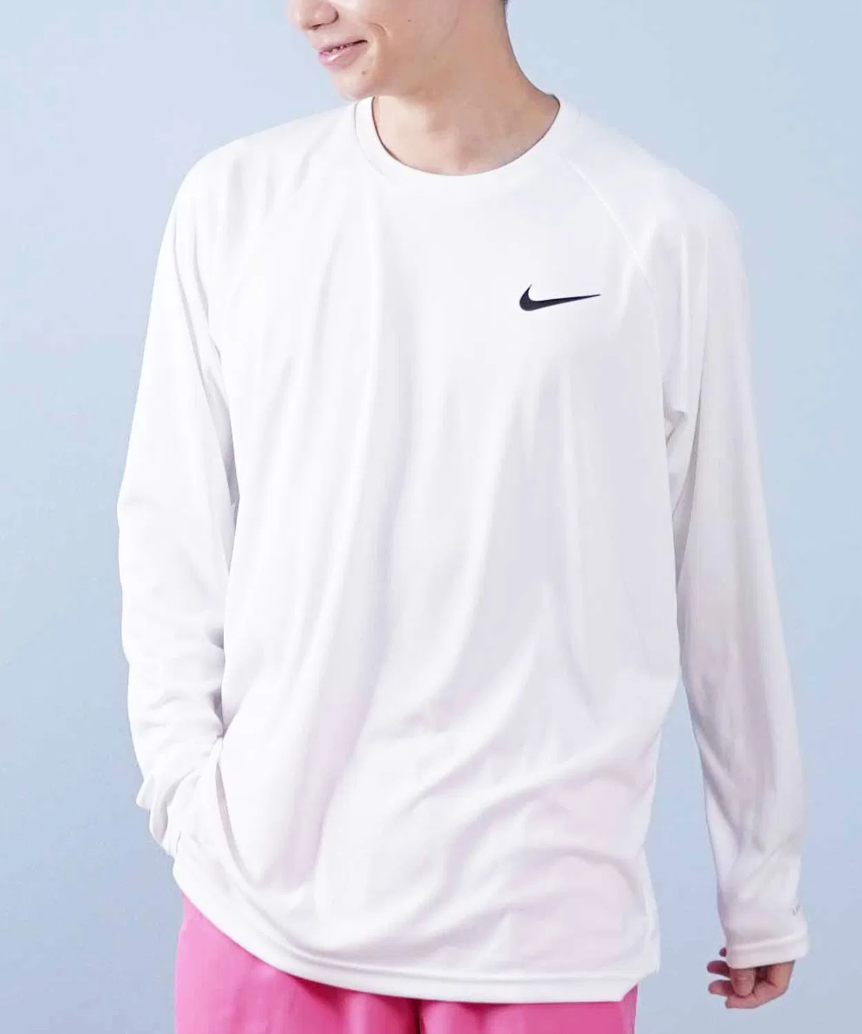 Футболка рашгард Nike Essential Utility длинный рукав, белый×черный