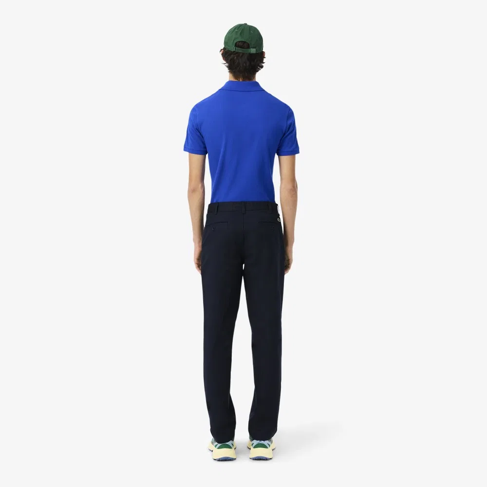 Мужские чиносы прямого кроя тёмно-синие от Lacoste — фото 3