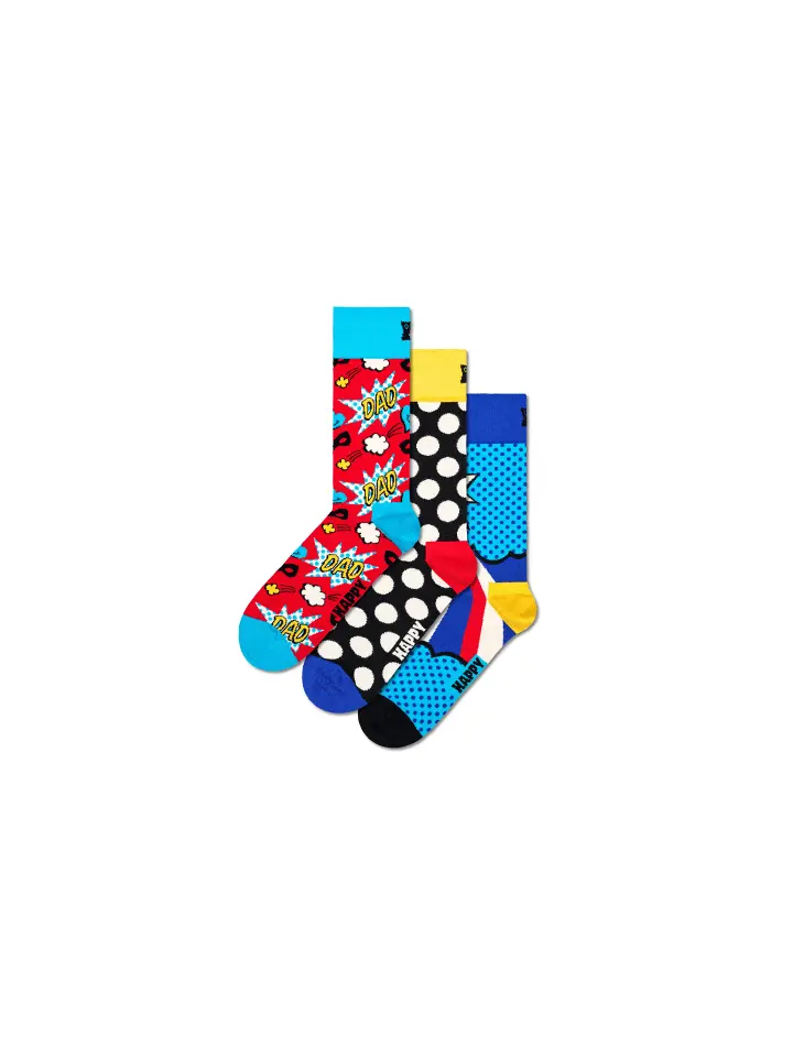 

Носки Happy Socks 3 Pack Super Dad Socks Gift Set, цвет multi_coloured
